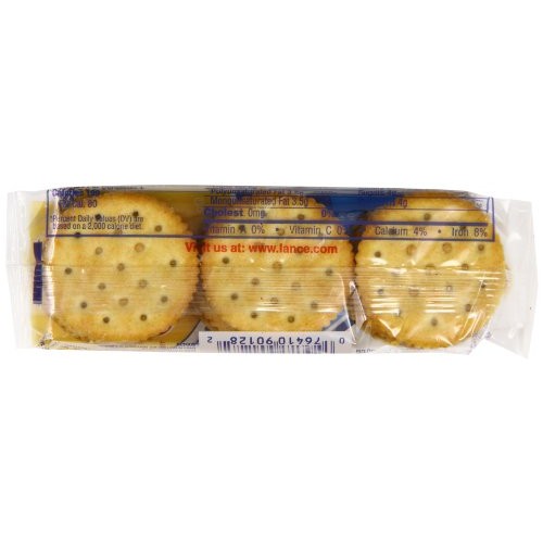 Lance Toasty Crackers, Real Peanut Butter, 51.5 Ounce 40 Packs.