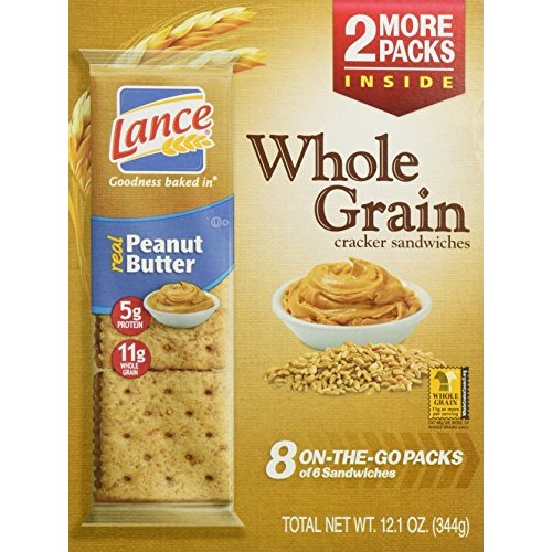 Lance Whole Grain Cracker Sandwiches, 3 Boxes Of 6 Individually