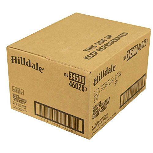 Hilldale White 160 Slice Pasteurized Process American Cheese, 5