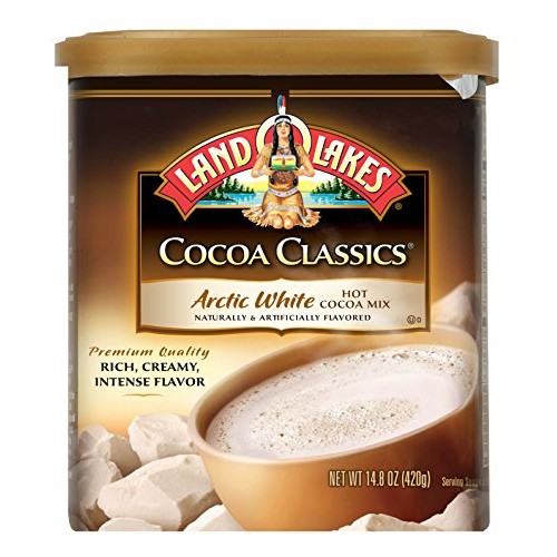 Land O Lakes Canister Hot Cocoa Mix, Arctic White, 14.8 Ounce
