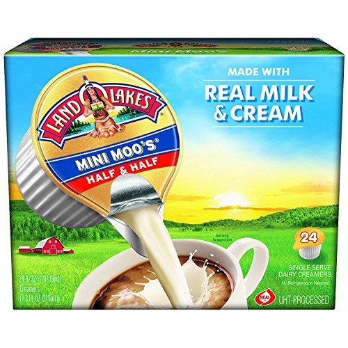 Land O Lakes Mini Moos Real Cream Half &Amp; Half, 9 Ml Cups, 24 Co