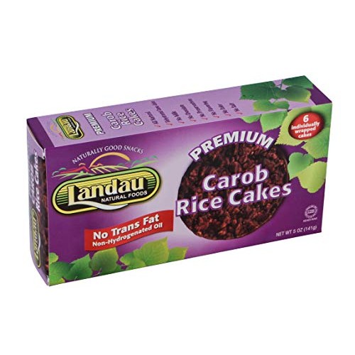 Landau Kosher Premium Carob Rice Cakes 6 Individually Wraped Cak