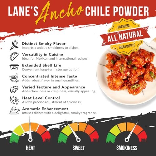 Lanes Ancho Chile Powder Spice - Premium All Natural Ancho Powd...
