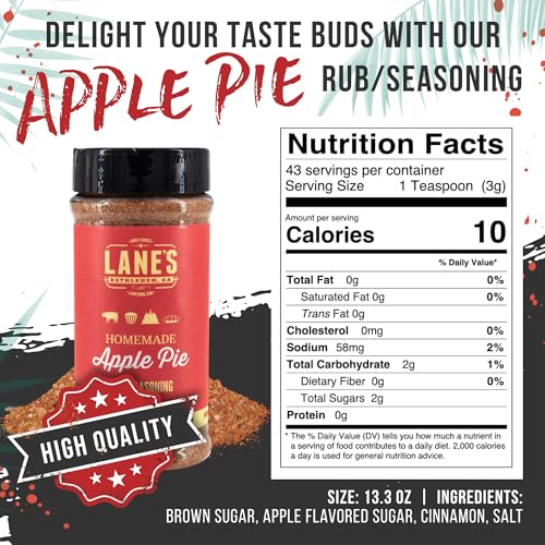 Lane's Desserts Apple Pie Seasoning, All-Natural Homemade Savory...