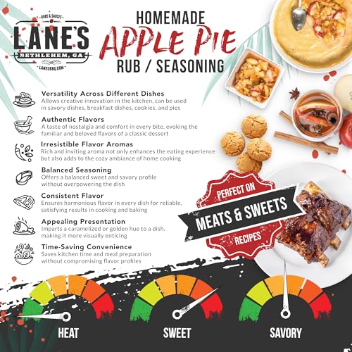 Lane's Desserts Apple Pie Seasoning, All-Natural Homemade Savory...