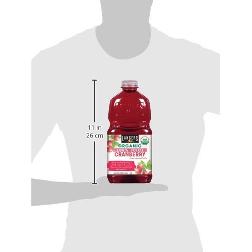 Langers 100% Organic Juice, Cranberry, 64 Ounce Pack of 8