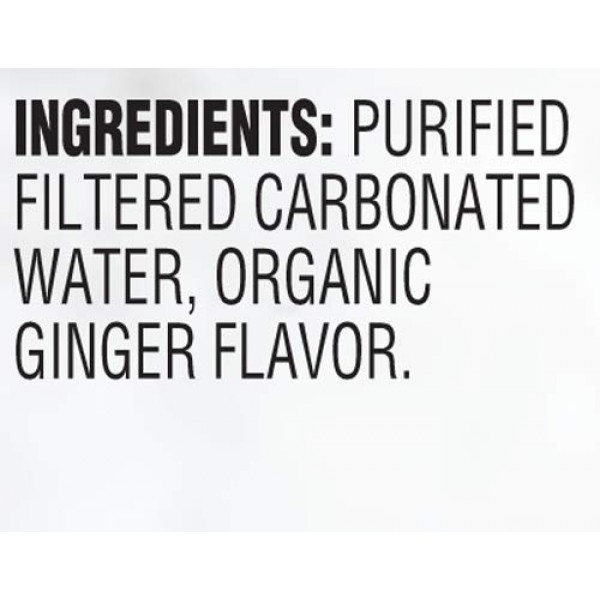 Langers Organic Flavored Sparkling Water, Ginger, 12 Ounce Pack