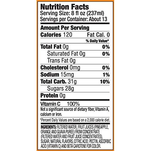 Langers Juice Cocktail, Pineapple Orange Guava, Orange, Pineappl