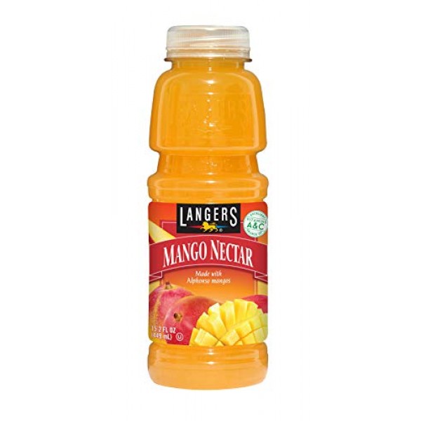 Langers Juice, Mango Nectar, 15.2 Ounce Pack Of 12
