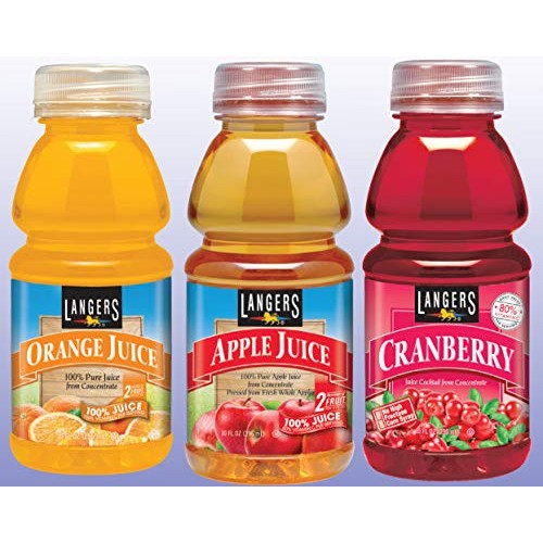 Langers Juice Variety Pack 100% Juice Cocktail, Apple, Orange An