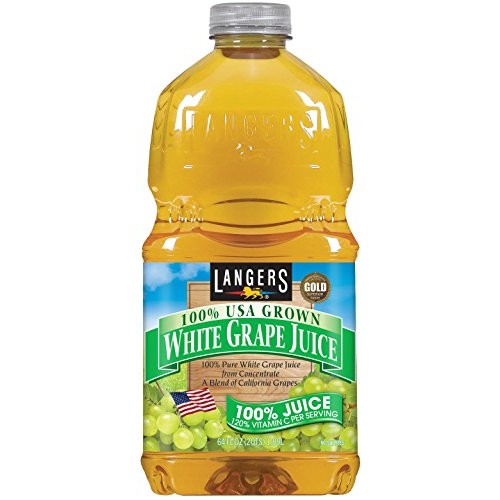 Langers Juice, White Grape with Vitamin C, 64 Ounce Pack of 8