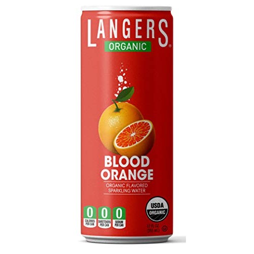 Langers Organic Flavored Sparkling Water, Blood Orange, 12 Ounce