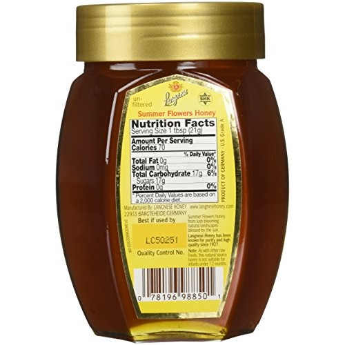 Langnese Summer Flowers Honey Jar, 17.6 Ounce