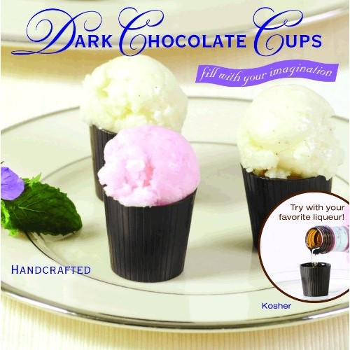 64 Dark Chocolate Dessert Cups Certified Kosher-dairy