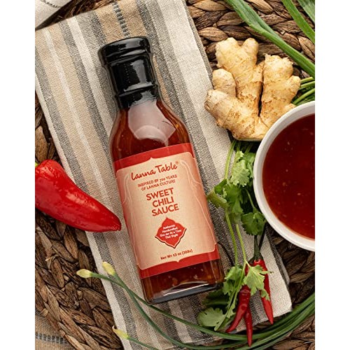 Lanna Table Thai Sweet Chili Sauce with Garlic & Ginger, 13 Oz S...