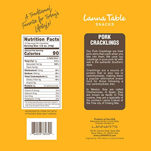 Pork Cracklings, Authentic Southern Flavor, Chicharrones Style,