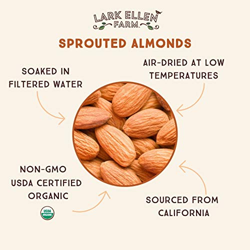 Lark Ellen Farm Raw Almonds Organic Sprouted Almonds Unsalted, S