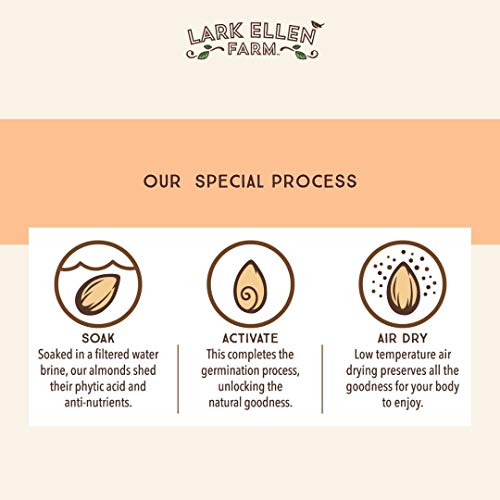 Lark Ellen Farm Raw Almonds Organic Sprouted Almonds Unsalted, S