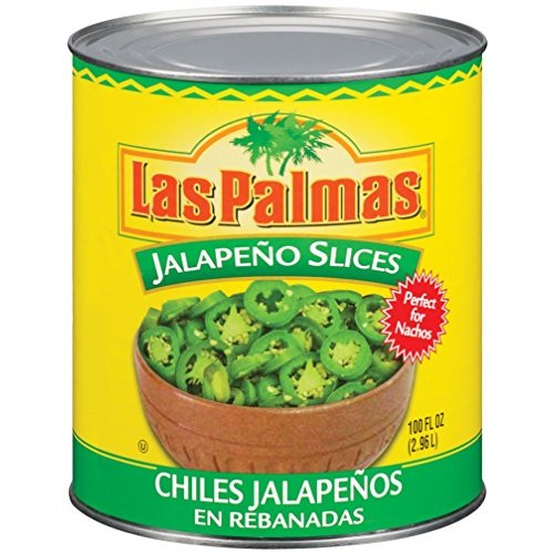 Las Palmas Jalapeno Peppers, Slices, 100 Ounce Pack Of 6