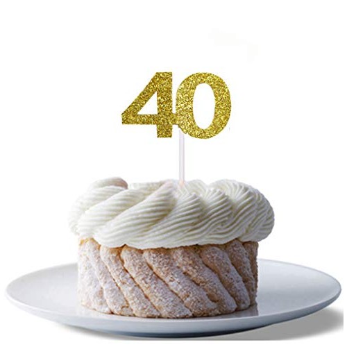 36 Pack Gold Glitter 50Th Birthday Cupcake Topper Cake Picks For