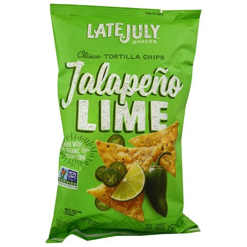 Late July Snacks Clasico Tortilla Chips Jalapeno Lime -- 5.5 Oz