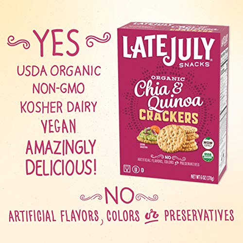 Late July Organic Chia & Quinoa Crackers, 6 oz. Box