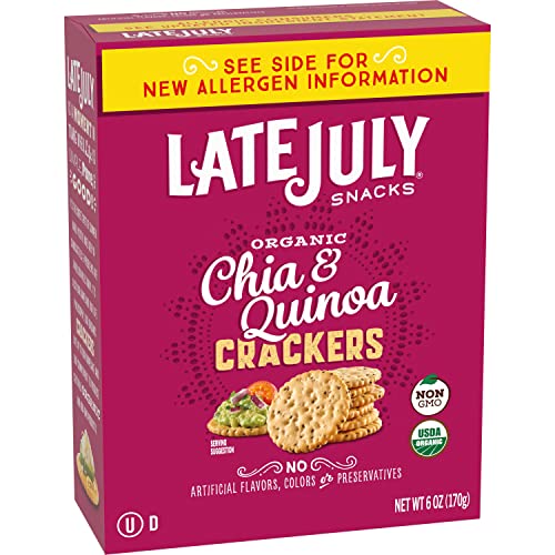Late July Organic Chia & Quinoa Crackers, 6 oz. Box