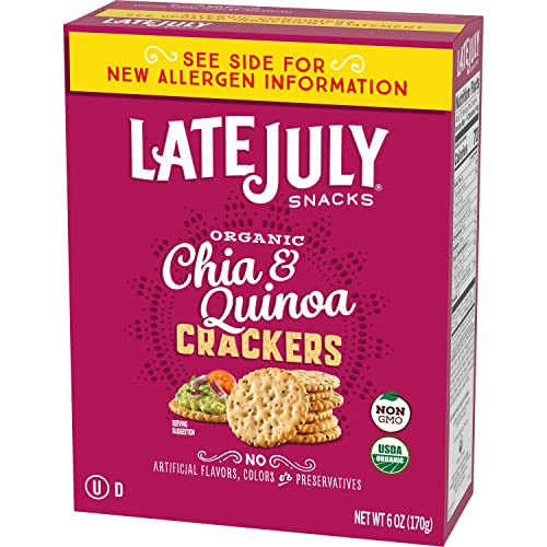 Late July Organic Chia & Quinoa Crackers, 6 oz. Box