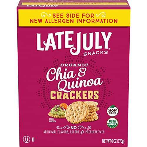 Late July Organic Chia & Quinoa Crackers, 6 oz. Box