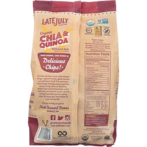 Late July Snacks Organic Tortilla Chips - Thin Multigrain - 11 O...