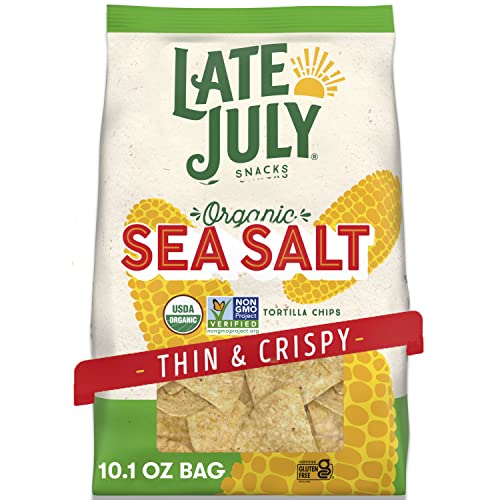 Late July Snacks Organic Tortilla Chips with Sea Salt, 10.1 Oz