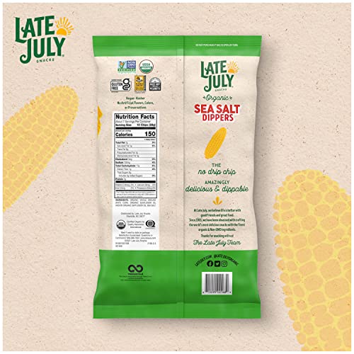 Late July Snacks Organic White Corn Tortilla Chips, 7.4 Oz