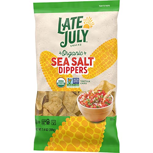 Late July Snacks Organic White Corn Tortilla Chips, 7.4 Oz
