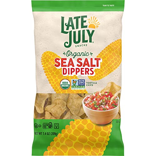Late July Snacks Organic White Corn Tortilla Chips, 7.4 Oz