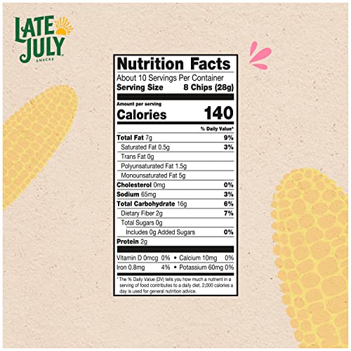 Late July Snacks Thin and Crispy Organic Tortilla Chips with Chi...