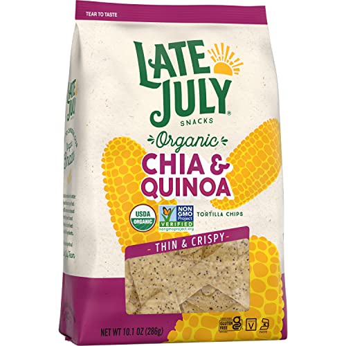 Late July Snacks Thin and Crispy Organic Tortilla Chips with Chi...