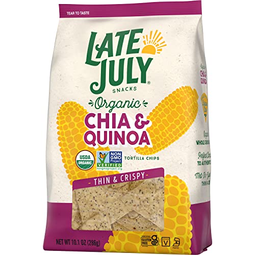 Late July Snacks Thin and Crispy Organic Tortilla Chips with Chi...