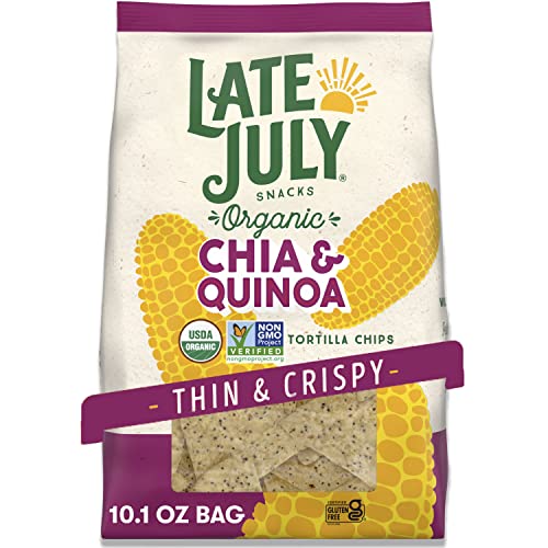 Late July Snacks Thin and Crispy Organic Tortilla Chips with Chi...