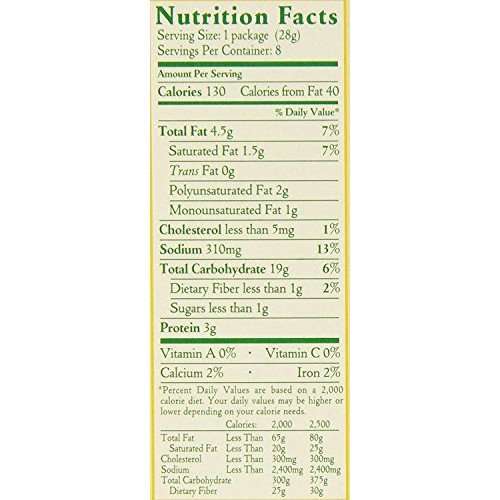 Organic Bite Sized Cheddar Cheese Crackers - Single Serve Snack