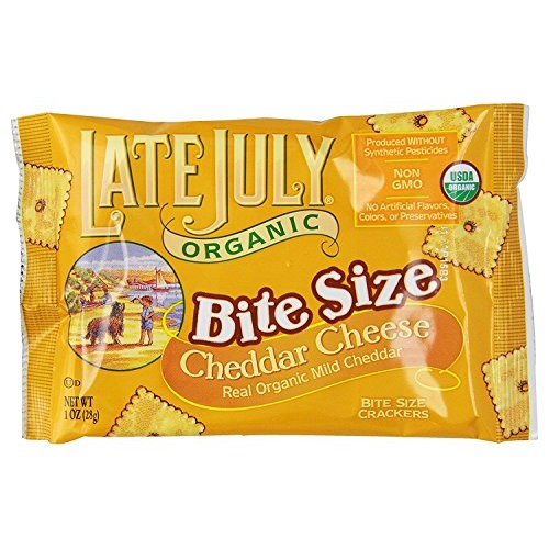Organic Bite Sized Cheddar Cheese Crackers - Single Serve Snack