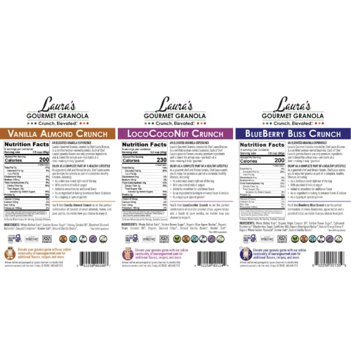 Lauras Gourmet Granola - Classic Variety Pack - Vanilla Almond...