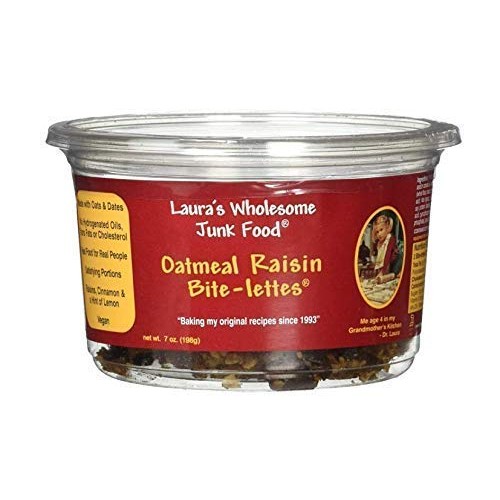 Lauras Wholesome Junk Food Cookie, Oatmeal Raisin, 7 Ounce Pac