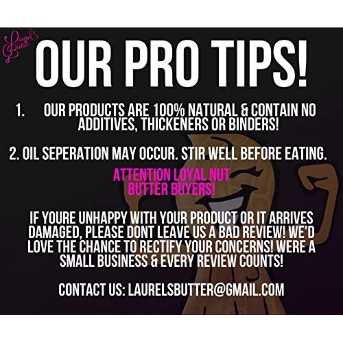 Laurels Butter - Coconut Cashew Butter - No Sugar, Gluten-Free,