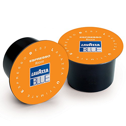 Lavazza Blue Capsules, Espresso Ricco Coffee Blend, Dark Roast,