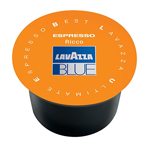 Lavazza Blue Capsules, Espresso Ricco Coffee Blend, Dark Roast,
