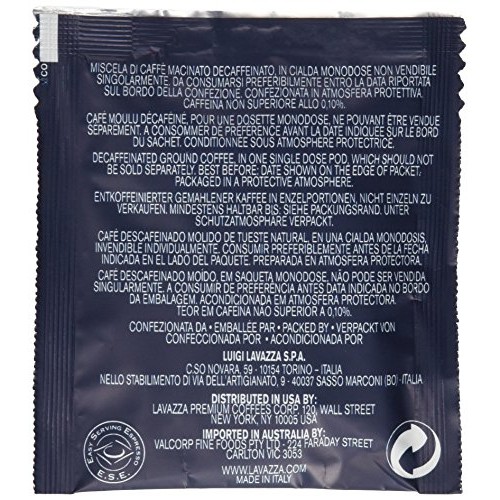 40 Lavazza Dek Decaf Espresso Pods In Bulk Packaging