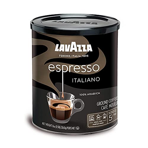 Lavazza Caffe Espresso Ground Coffee Blend, Medium Roast, 8-Ounc