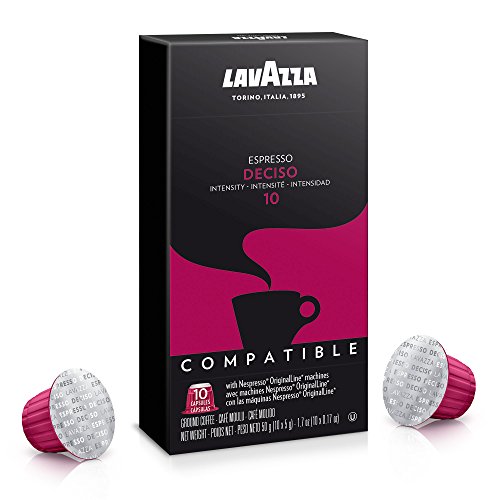 Lavazza Nespresso Compatible Capsules, Deciso Espresso Dark Roas