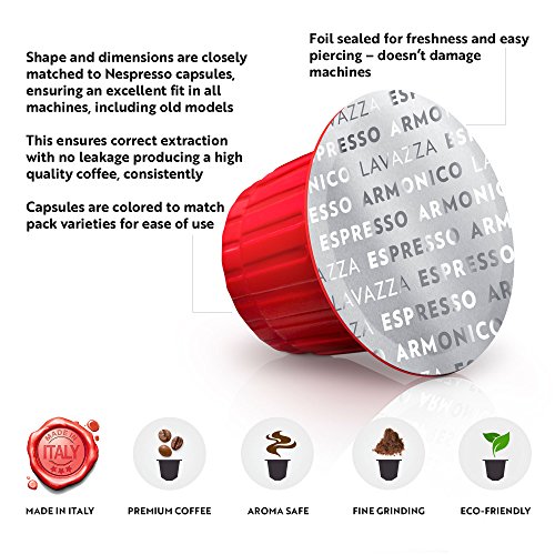 Lavazza Armonico Dark Roast Coffee Capsules Compatible With Nesp