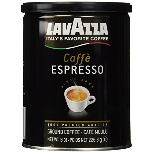 Lavazza Caffe Espresso Ground Coffee, Medium 8 Oz